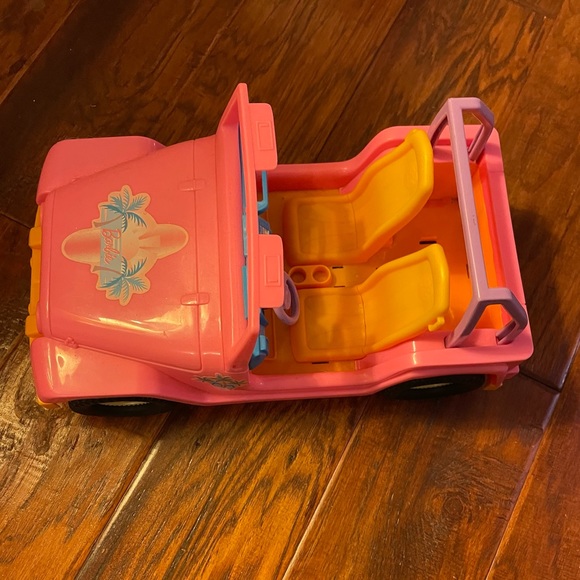 Mattel Barbie & Ken Malibu Beach Party Cruiser Jeep. Neon Pink & Orange. - Picture 3 of 5